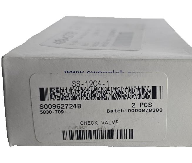 Swagelok SS-12C4-1 C Series Fixed Pressure Check Valve, 3/4
