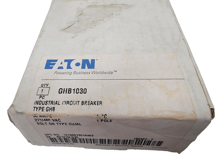 Eaton GHB1030 Industrial Circuit Breaker Type GHB 30A Circuit Breaker ...