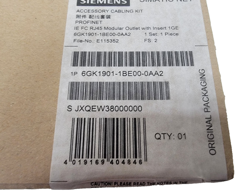Siemens Simatic NET Accessory Cabling Kit PROFINET 6GK1901-1BE00-0AA2 ...