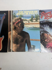 Lot of 3 Vintage Tab Guitar Books Gordon Lightfoot Jimmy Buffet Sheet Music