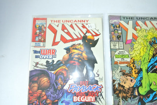 Pair of (2) The Uncanny X-Men Comics - #368 & 269 Excellent Condition! Bagged