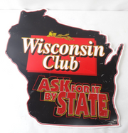 Wisconsin Club Ask For it By State Large Metal Sign Bar Brewery Decor