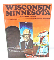 Vintage 1974 Wisconsin Badger Football Program, Wisconsin vs. Minnesota BUCKY