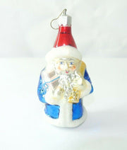 CHRISTOPHER RADKO Blue Santa Christmas Ornament