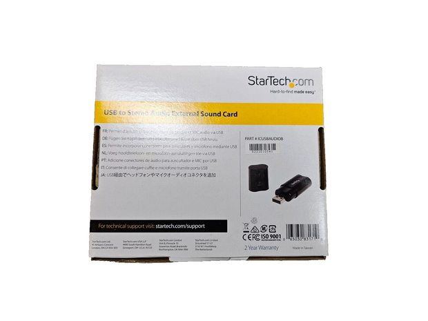 Lot 20 Startech USB Sound Card, 3.5mm audio adapter to USB, External ICUSBAUDIOB