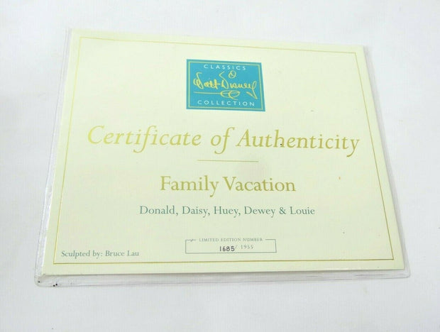 SEALED WDCC Family Vacation Donald Duck *COA ONLY*