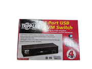 Lot 10 Tripp Lite 4-Ports External Desktop KVM switch VGA/USB w/ PSU B006-VU4-R