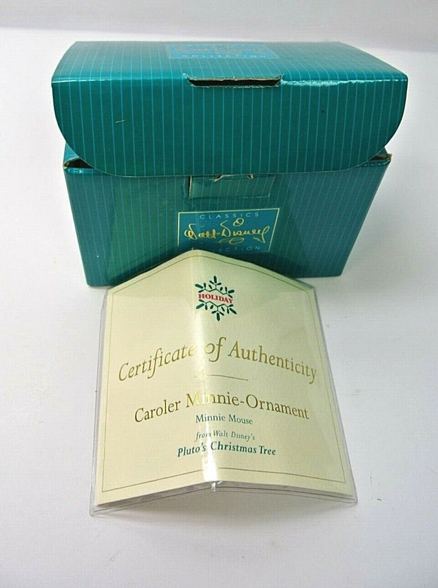 WDCC 11K413110 Caroler Minnie-Ornament Box & COA Only - No Figurine!!