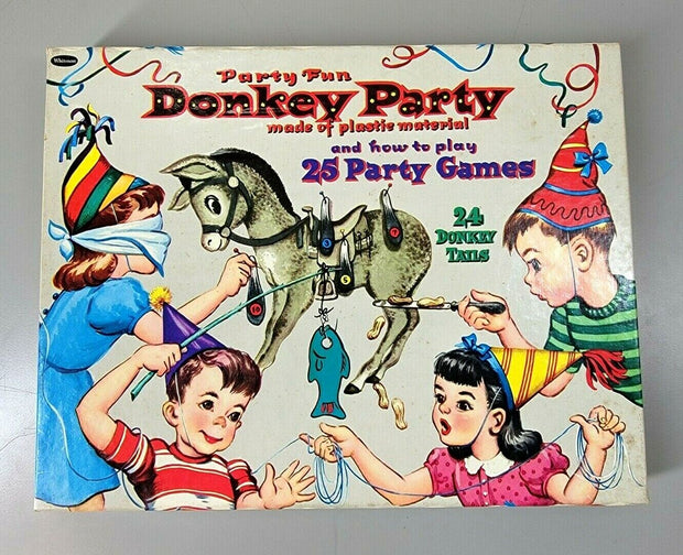 Vintage Whitman Party Fun Donkey Party Pin The Tail On The Donkey 5352:49