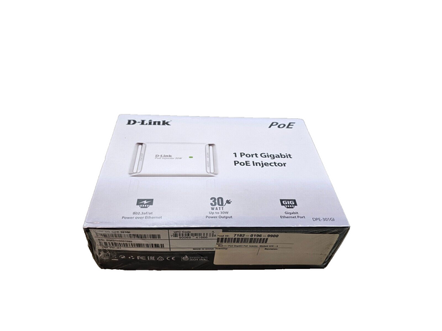 Lot 10 New D-Link DPE-301GI Gigabit PoE+ Injector, 30 Watts, 802.3af/at 100m