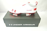 Under Armour Men's Football Cleats Red & White UA Team Nitro MID MC - New In Box