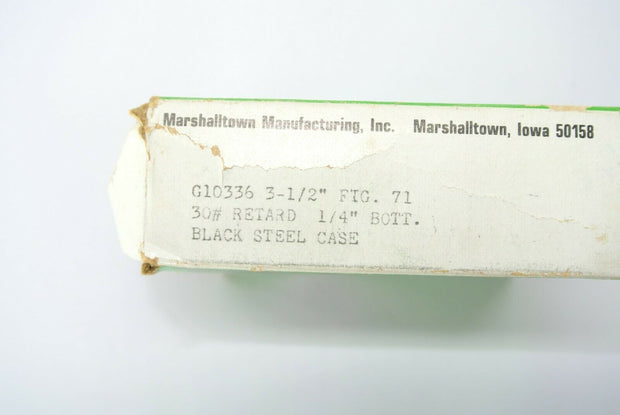 Marshalltown G10336 Pressure Gauge 3-1/2" Face 1/4" NPT Black Steel Case