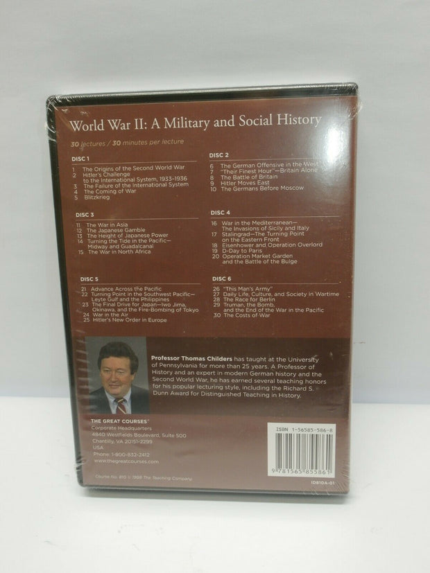 "World War II: A Military & Social History" Great Courses DVD Set/Guidebook *NEW