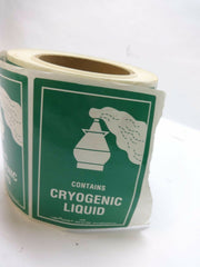 Label Master L31R Contains Cryogenic Liquid Shipping Label - Partial Roll