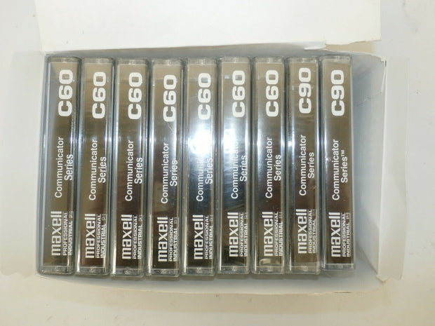 Qty 9 Maxwell Communicator Series C60 Cassette Tapes