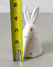 Adorable Bunny Figurine, Hand Painted, Easter Themed, 5" Tall, Cute!