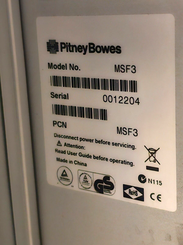 Pitney Bowes Connect+ 3000, MSF3 with MPR1 & MSPS Systems