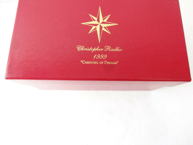 RARE Limited Edition Christopher Radko Large Blue & Gold Santa Christmas Ornamen