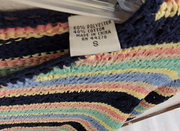 Marisa Christina Women’s Multicolor Stripe Cotton Blend Cardigan Sweater Small