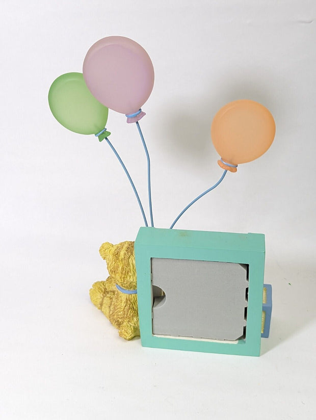 ABC Block 3D Picture Frame, Teddy Bear, Balloons, Blocks - Holds 2x2 Square Pic