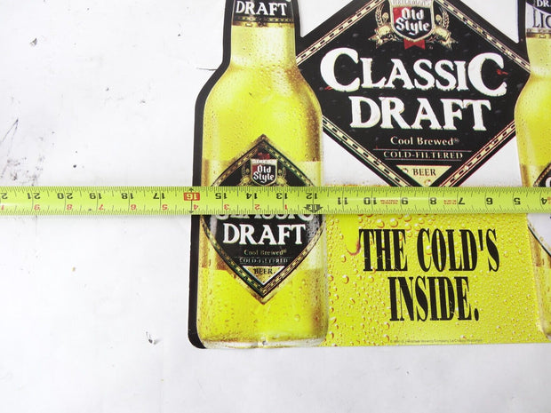 Classic Draft The Cold's Inside Old Style Bar Decor Tin Tacker Sign