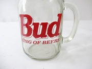 Bud King Of Beers Vintage Mason Jar Handled Mug