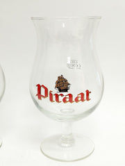 Piraat Belgian Pale Strong Ale Brouwerij Van Steenberge 0,33L Beer Glass, Pair