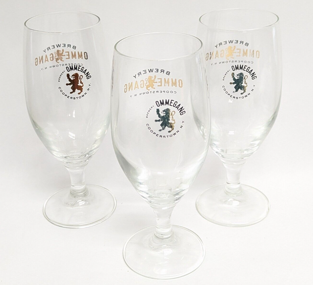 Ommegang Brewery Cooperstown NY Beer Glass - Lot of 3
