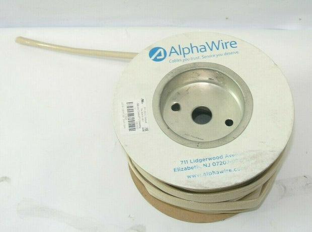 Alpha Wire PIF-200-0, Natural, Silicone Coated Fiber Glass Sleeving, approx 82'
