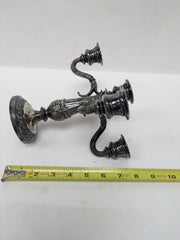Antique Victorian Style 5-Place Silver Candle Holder