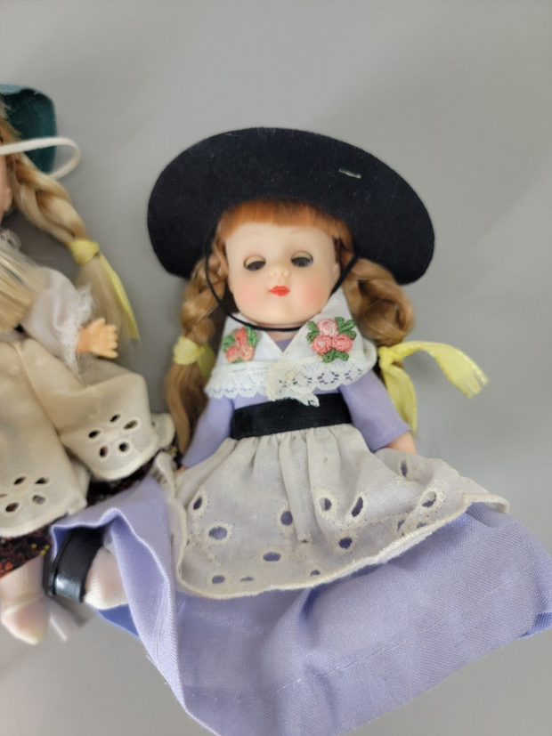 Vintage Lot Knickerbocker Holly Hobbie Dolls & Carrying Case, 6 Dolls