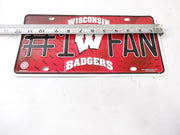Rico Industries Tag Express Wisconsin Badgers #1 Fan License Plate