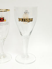 Set of 2 Tall Beer Glass Chalices, Belgian Beer, 0,25L - Petrus, Maredsous