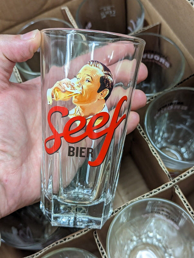 Seef Bier Beer Glass, 25 cl Pint Glass, Belgian Antwerpse Compagnie - Case of 12