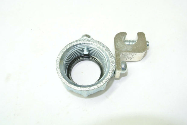 1" F to 3/4" F Pipe Hose Adapter, 1/2" W, Lay-in Ground Clamp Lug Clamp - Qty 4