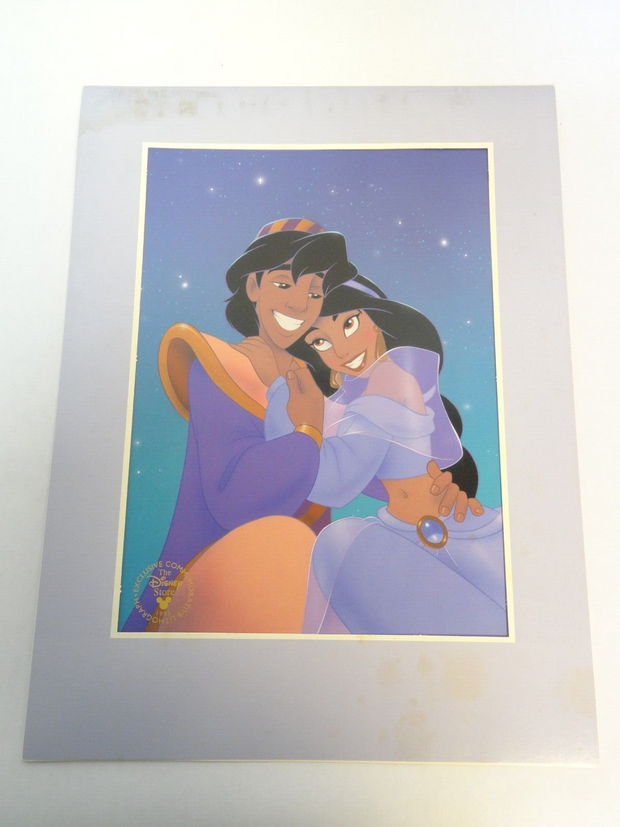 Vintage Walt Disney Store Aladdin 1993 Exclusive Commemorative Lithograph