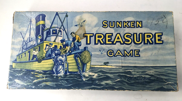 Vintage 1948 Sunken Treasure Board Game