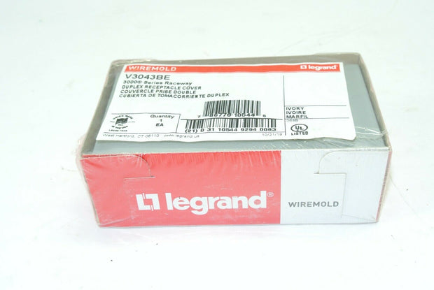 Wiremold V3043BE 3000 Series Raceway Duplex Receptacle Cover - Ivory - Lot of 4