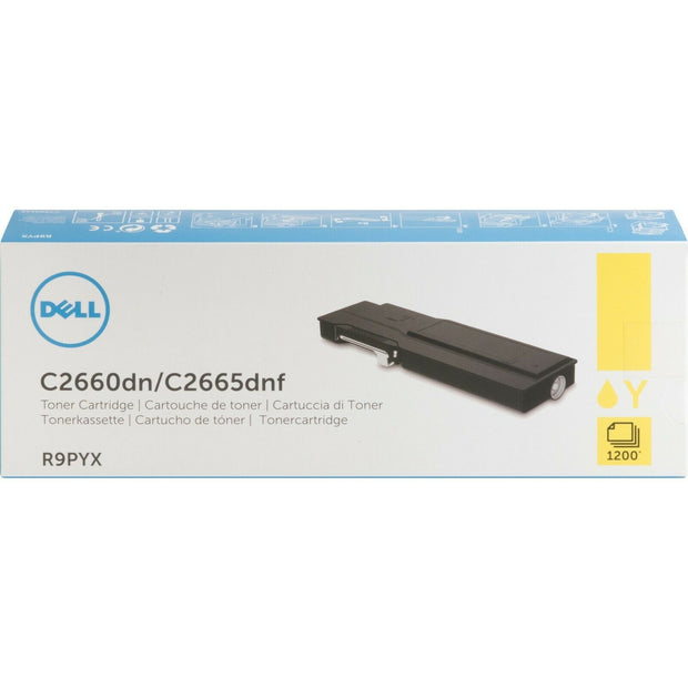Dell Toner Cartridge, Laser, 1200 Pages, Yellow, R9PYX