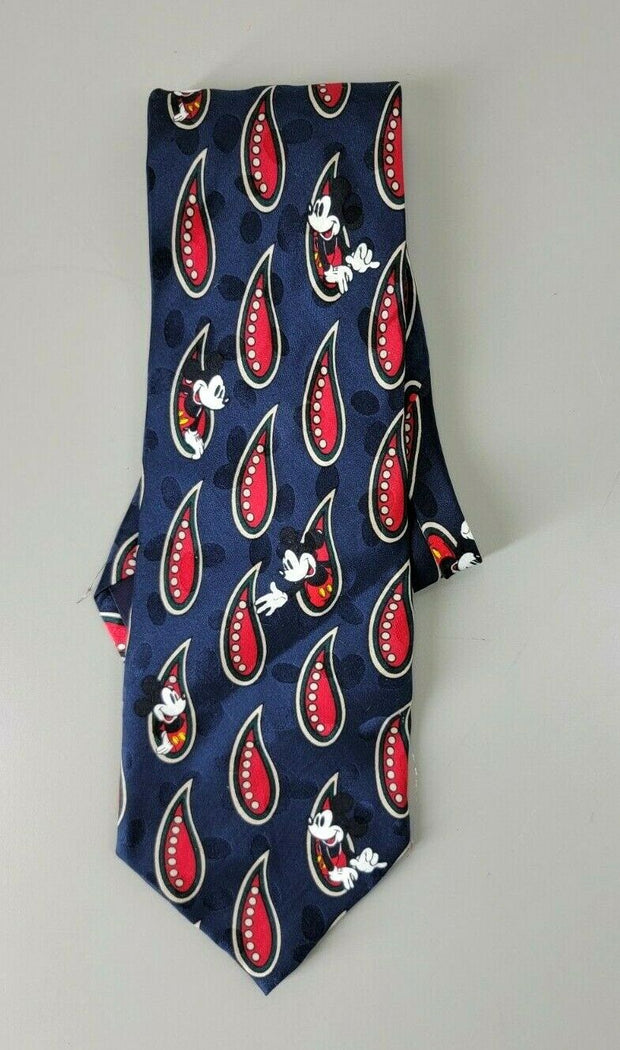 New with Tags Disney Store Men's Necktie 100% Silk #73469 Mickey Mouse Teardrop