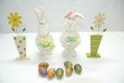 Collection of Easter Spring Rabbits, Eggs & Flowers Decorations