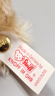 Steiff Plush Stuffed Animal Bear Mohair Tan celebration 665325, Ltd Ed w/ BOOK!