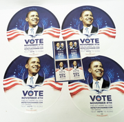 Vintage Barack Obama Campaign Election Memorabilia Lot of  Decals Stickers