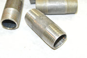Steel Nipple Threaded Pipe Fitting, 1" OD x 2-1/2" Length - Lot of 5