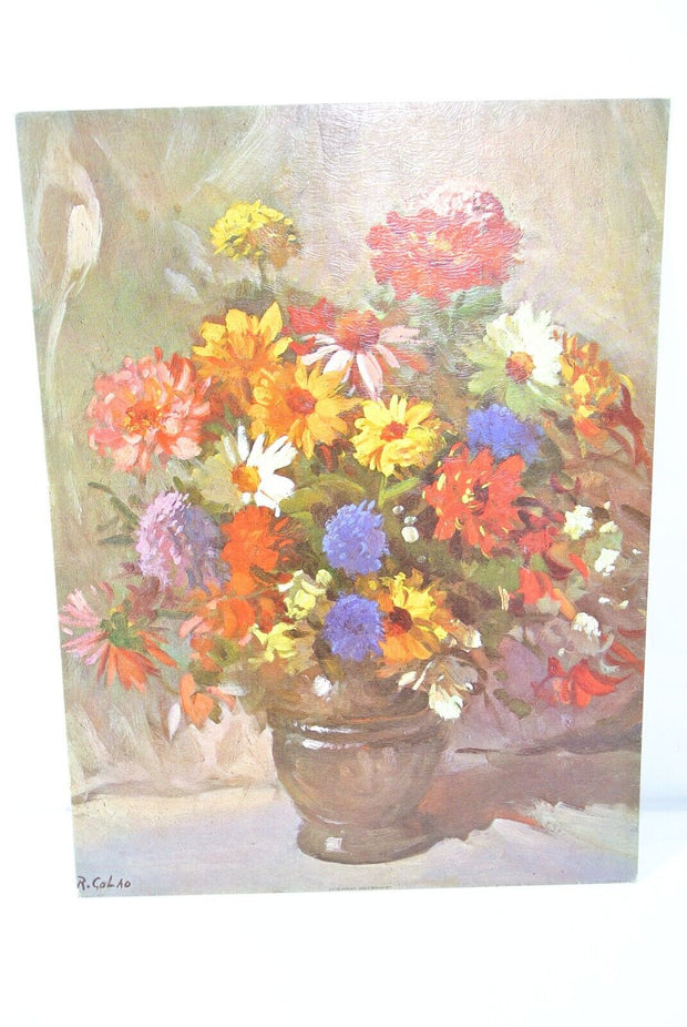 JULY BOUQUET by Rudolph Colao, 24" x 18" Vintage Lithograph Print