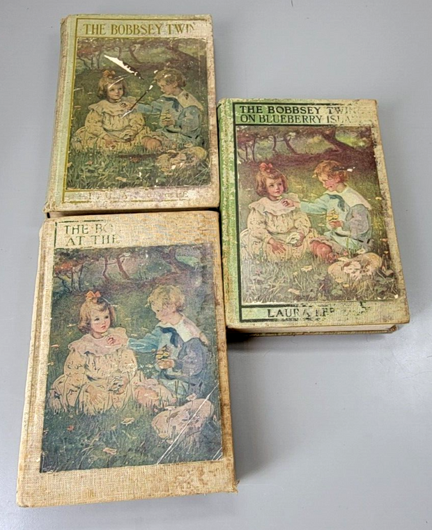 Vintage The Bobbsey Twins Books Hardcover Lot of 3, Laura Lee Hope, 1917