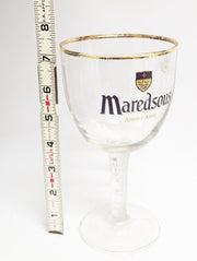 Maredsous Abbaye Abdij Belgium Beer Glass Chalice, Gold Rim 0,33L - Set of 4
