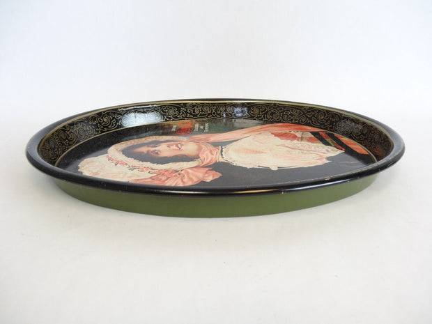 Vintage 1970s Drink Coca-Cola 1914 Betty Girl Oval Serving Tray 15 x 12"