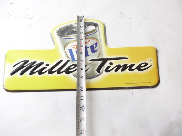 Vintage Miller Time Large Metal Bar Sign Decor