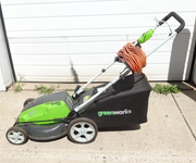 Greenworks 21-Inch 13 Amp Corded Electric Lawn Mower 25112 Green/Black